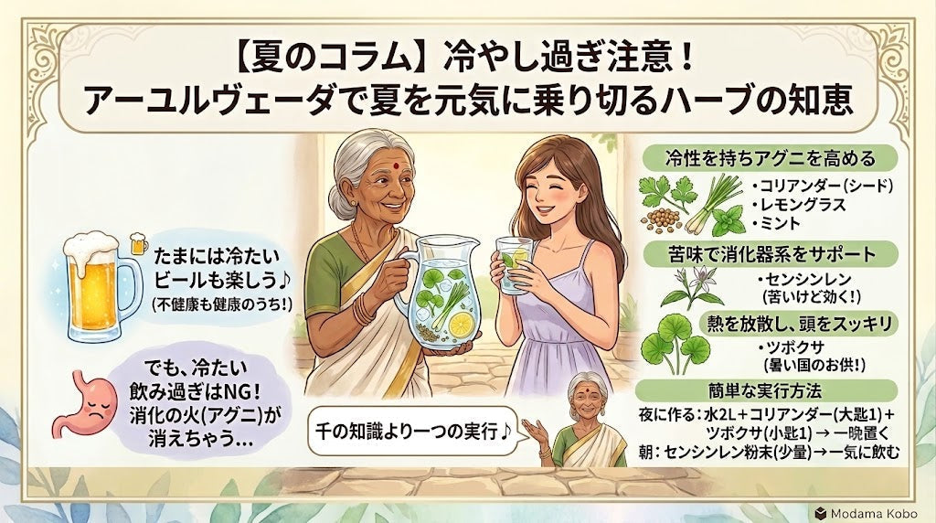暑いときに体力を下げずに体を冷やすハーブの話